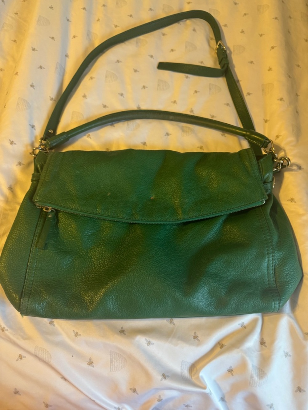 kate spade Emerald Green Leather Shoulder Bag